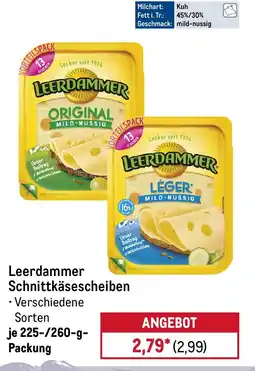 METRO Leerdammer Schnittkäsescheiben Angebot