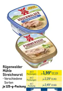 METRO Rügenwalder Mühle Streichwurst Angebot