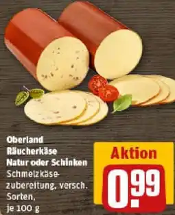 REWE Oberland Räucherkäse Natur oder Schinken Angebot