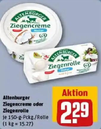 REWE Altenburger Ziegencreme oder Ziegenrolle Angebot