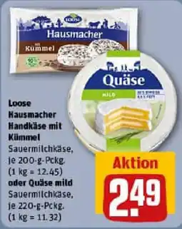 REWE Loose Handkäse mit Kümmel oder Quäse mild Angebot