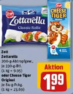 REWE Zott Zottarella oder Cheese Tiger Original Angebot