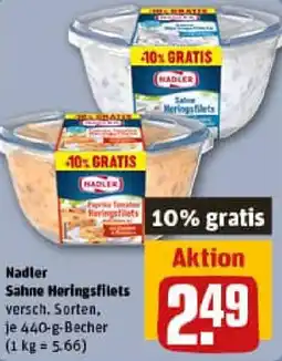 REWE Nadler Sahne Heringsfilets Angebot