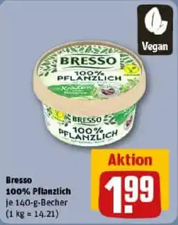 REWE Bresso 100% Pflanzlich Angebot