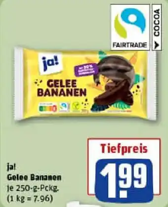 REWE ja! Gelee Bananen Angebot
