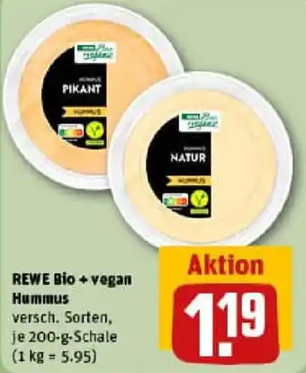 REWE REWE Bio + vegan Hummus Angebot