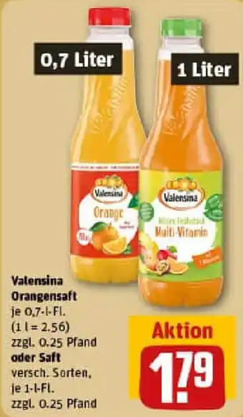 REWE Valensina Orangensaft oder Saft Angebot