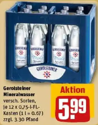 REWE Gerolsteiner Mineralwasser Angebot