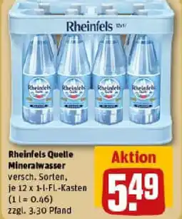 REWE Rheinfels Quelle Mineralwasser Angebot