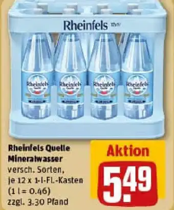 REWE Rheinfels Quelle Mineralwasser Angebot