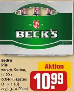 REWE Beck's Pils Angebot