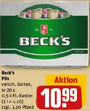 REWE Beck's Pils Angebot