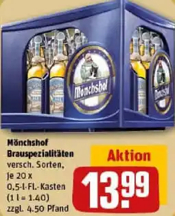 REWE Mönchshof Brauspezialitäten Angebot