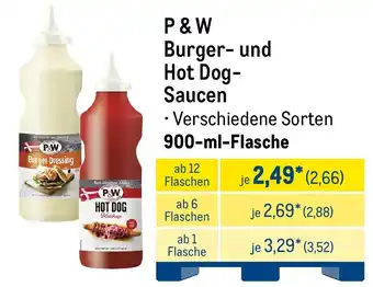METRO P&W Burger- und Hot Dog- Saucen Angebot