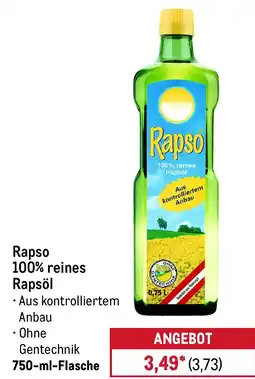 METRO Rapso 100% reines Rapsöl Angebot