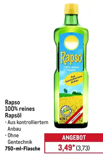 METRO Rapso 100% reines Rapsöl Angebot