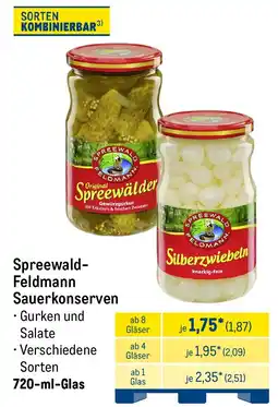 METRO Spreewald- Feldmann Sauerkonserven Angebot