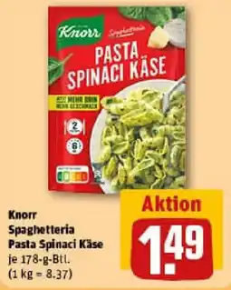 REWE Клогг Spaghetteria Pasta Spinaci Käse Angebot