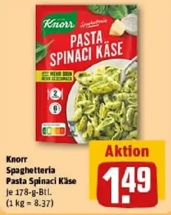 REWE Клогг Spaghetteria Pasta Spinaci Käse Angebot