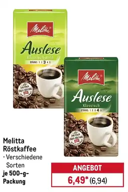 METRO Melitta Röstkaffee Angebot