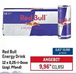 METRO Red Bull Energy Drink Angebot