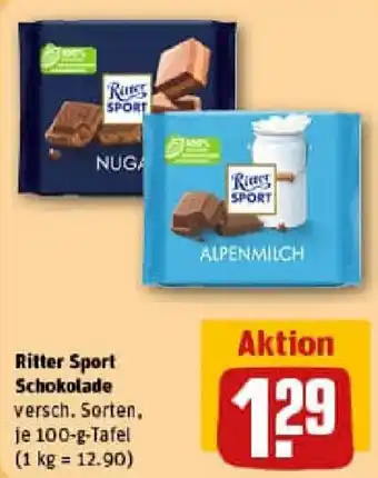 REWE Ritter Sport Schokolade Angebot