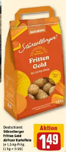 REWE Stürzelberger Fritten Gold Airfryer Kartoffeln Angebot