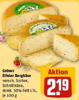 REWE Gröner Eifeler Bergkäse Angebot