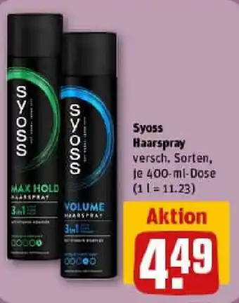 REWE Syoss Haarspray Angebot