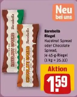 REWE Barebells Riegel Hazelnut Spread oder Chocolate Spread Angebot