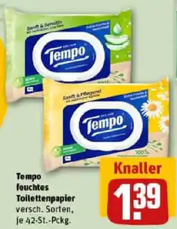 REWE Tempo feuchtes Toilettenpapier Angebot