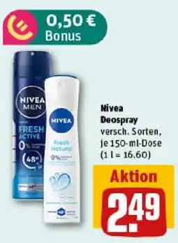 REWE Nivea Deospray Angebot