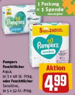 REWE Pampers Feuchttücher oder Feuchttücher Angebot