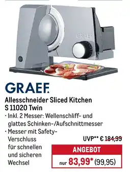 METRO GRAEF Allesschneider Sliced Kitchen S 11020 Twin Angebot