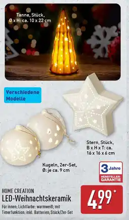 Aldi Nord HOME CREATION LED-Weihnachtskeramik Angebot