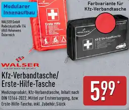 Aldi Nord WALSER Kfz-Verbandtasche/ Erste-Hilfe-Tasche Angebot
