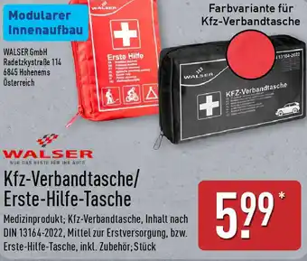 Aldi Nord WALSER Kfz-Verbandtasche/ Erste-Hilfe-Tasche Angebot