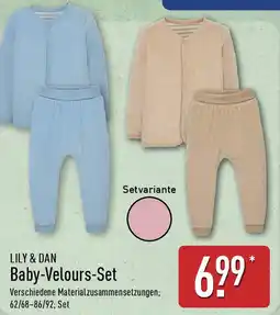 Aldi Nord LILY & DAN Baby-Velours-Set Angebot