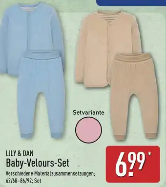 Aldi Nord LILY & DAN Baby-Velours-Set Angebot