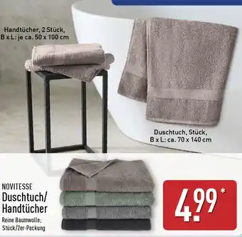Aldi Nord NOVITESSE Duschtuch/ Handtücher Angebot