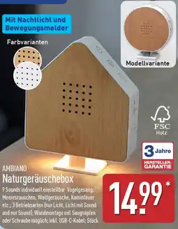 Aldi Nord AMBIANO Naturgeräuschebox Angebot