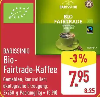 Aldi Nord BARISSIMIO Bio- Fairtrade-Kaffee Angebot