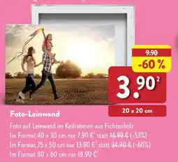 Aldi Nord Foto-Leinwand Angebot