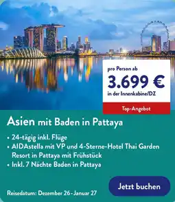 Aldi Nord Asien mit Baden in Pattaya Angebot
