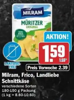 HIT Milram, Frico, Landliebe Schnittkäse Angebot