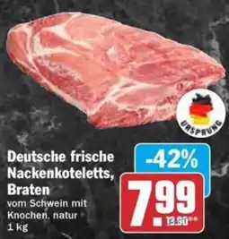 HIT Deutsche frische Nackenkoteletts, Braten Angebot