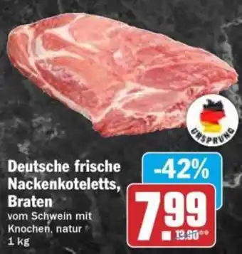 HIT Deutsche frische Nackenkoteletts, Braten Angebot