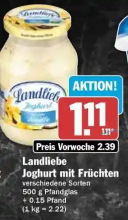 HIT Landliebe Joghurt mit Früchten Angebot