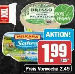 HIT Milkana Schmelzkäse, Bresso pflanzlich Angebot