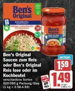 HIT Ben's Original Saucen zum Reis oder Ben's Original Reis lose oder im Kochbeutel Angebot